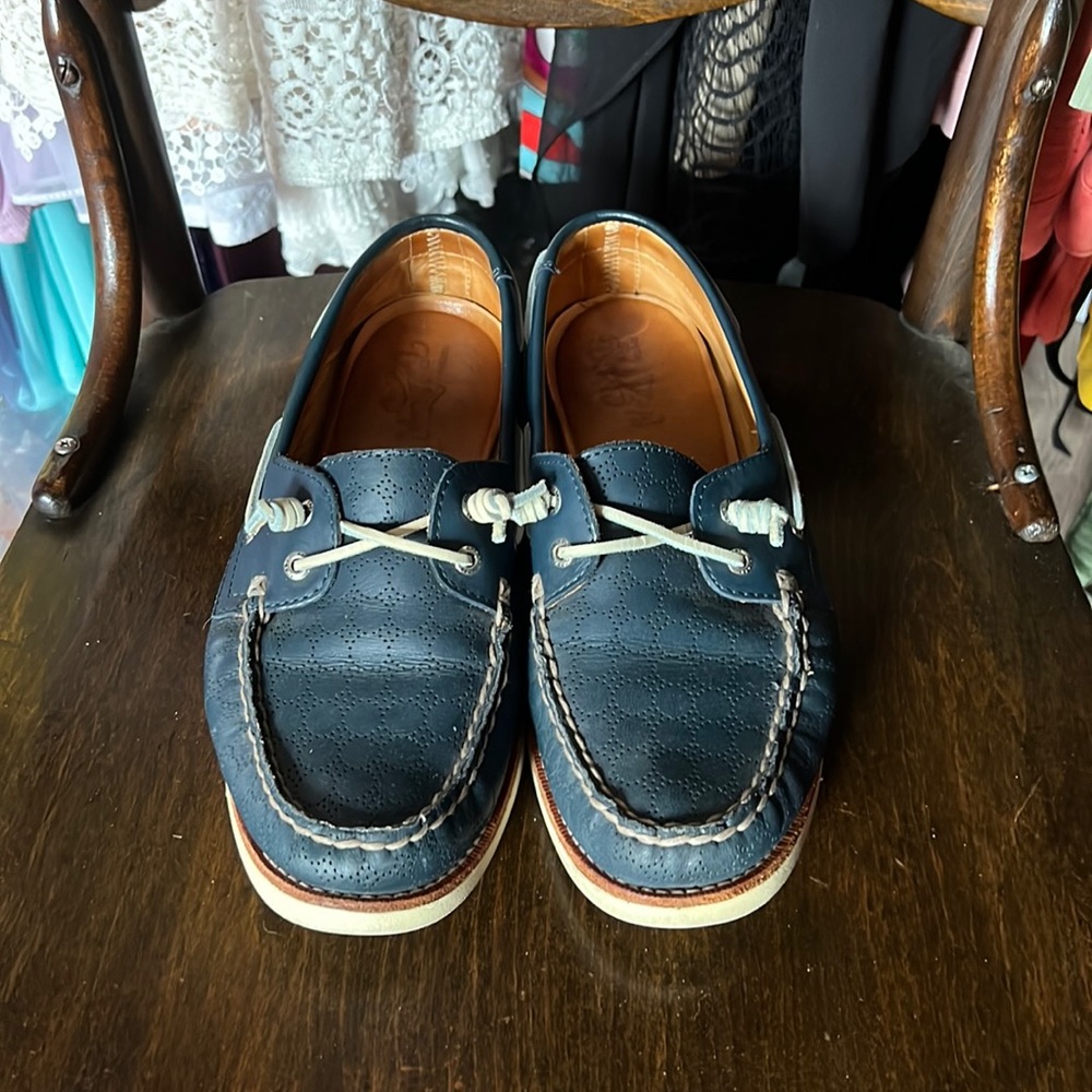 Sperry Gold Cup Topsiders Navy Leather